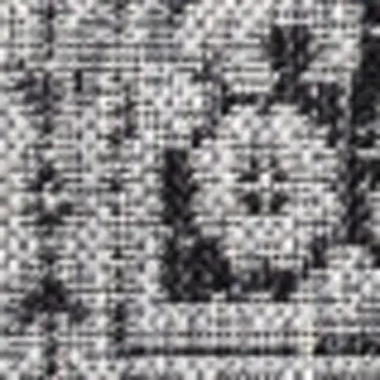 6' Gray And Black Square Medallion Indoor Outdoor Area Rug Photo 2