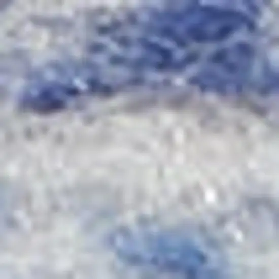 8' Gray And Blue Floral Medallion Distressed Runner Rug Photo 3