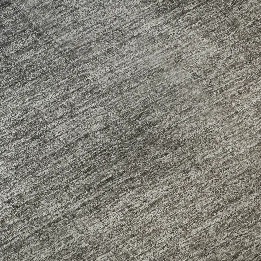 8' Gray And Brown Ombre Washable Round Rug With UV Protection Photo 9