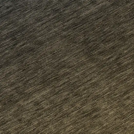 8' Gray And Brown Round Abstract Washable Indoor Outdoor Area Rug Photo 8