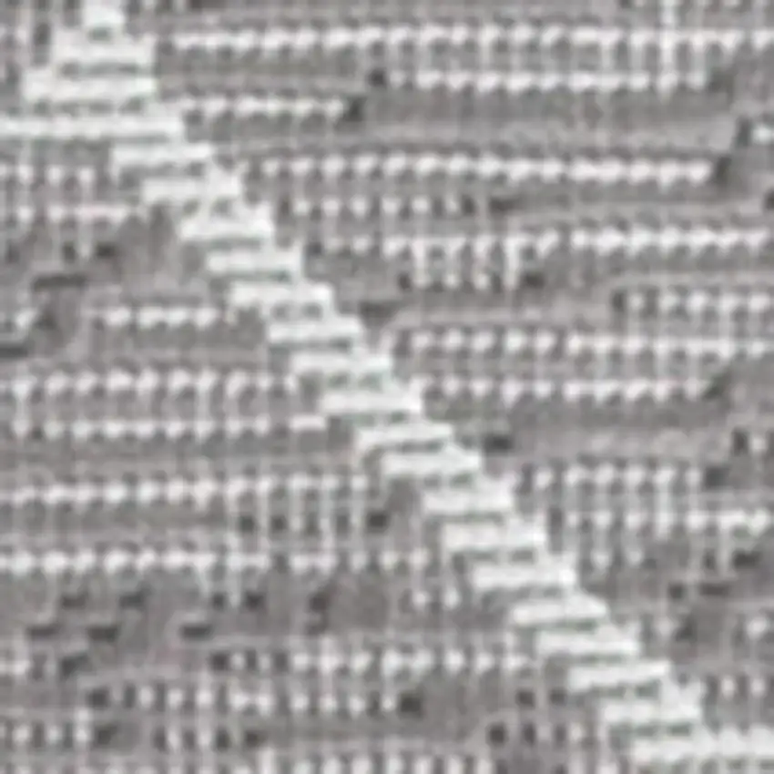 10' Gray And Cream Moroccan Indoor Outdoor Runner Rug Photo 4