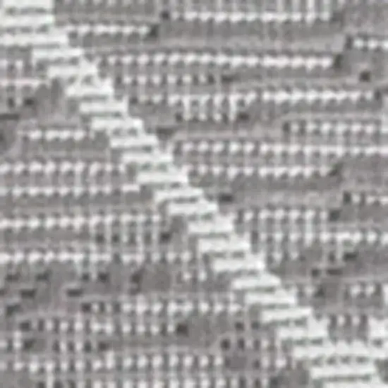 8' Gray And Cream Moroccan Indoor Outdoor Runner Rug Photo 4