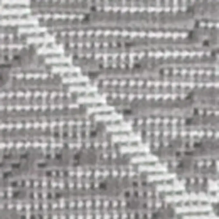 8' Gray And Cream Moroccan Indoor Outdoor Runner Rug Photo 4