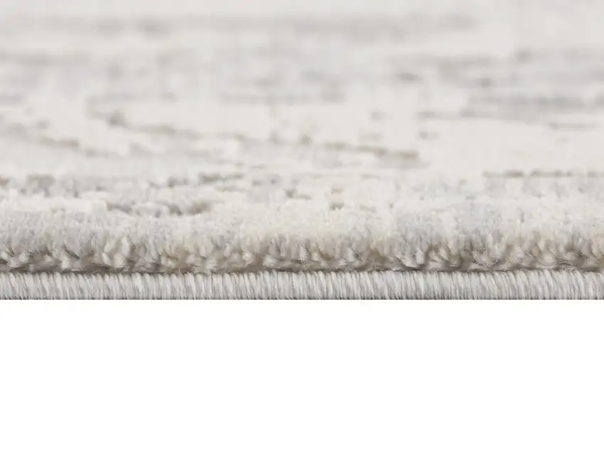 18' Gray And Ivory Abstract Runner Rug Photo 2