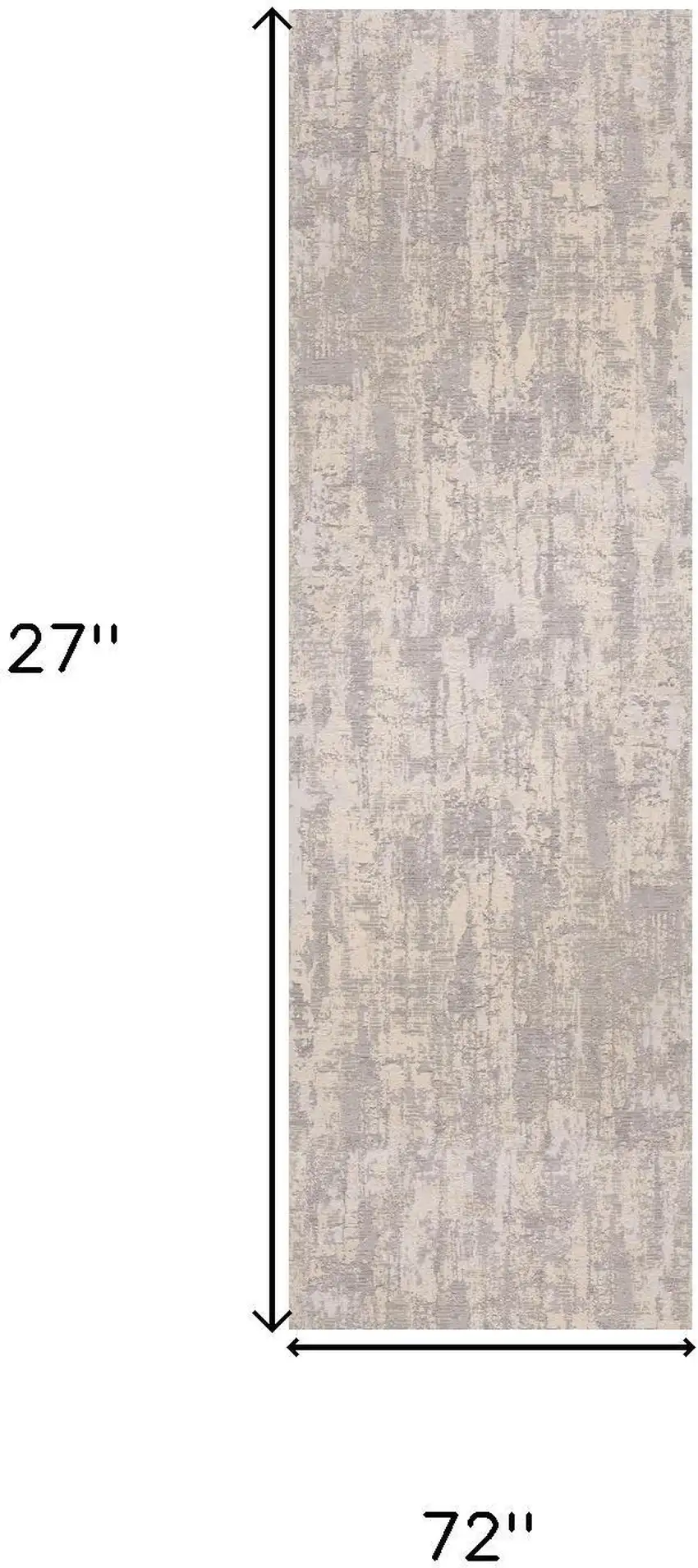 6' Gray And Ivory Abstract Runner Rug Photo 6