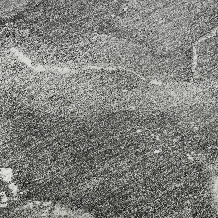 8' Gray And Ivory Abstract Washable Round Rug With UV Protection Photo 9