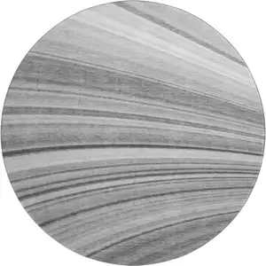 Photo of 8' Gray And Ivory Abstract Washable Round Rug With UV Protection