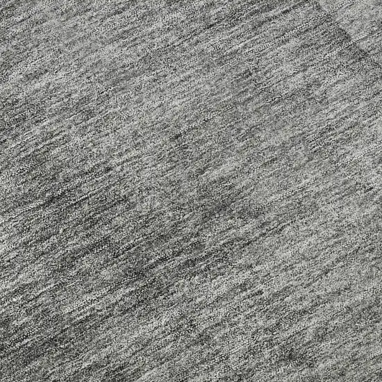 8' Gray And Ivory Ombre Washable Round Rug With UV Protection Photo 9