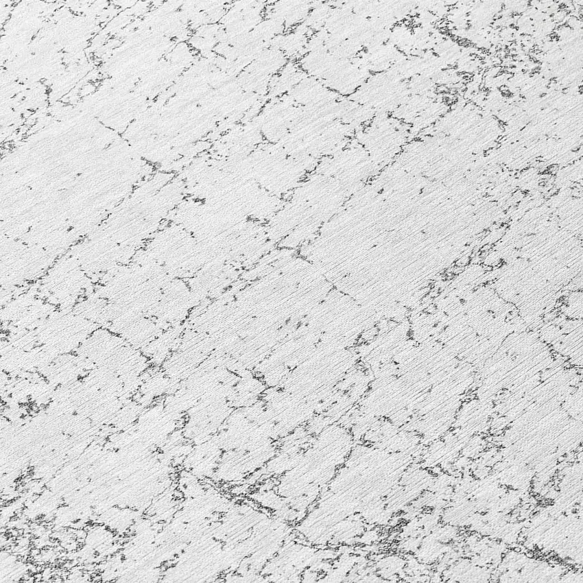 8' Gray And Ivory Round Abstract Washable Indoor Outdoor Area Rug Photo 4