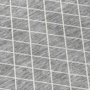 Photo of 8' Gray And Ivory Round Geometric Washable Indoor Outdoor Area Rug