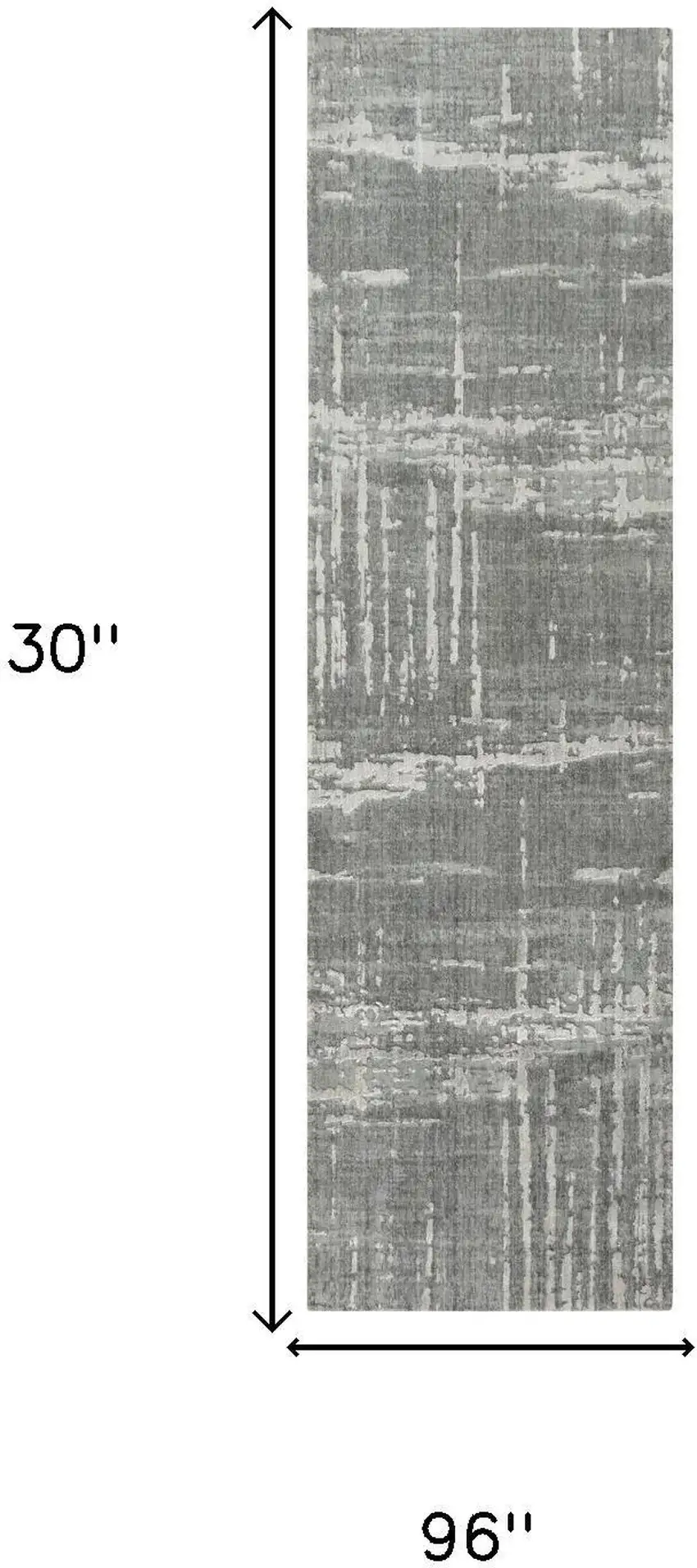 8' Gray And Light Gray New Zealand Lambs Wool Abstract Hand Carved Handmade Area Rug Photo 7