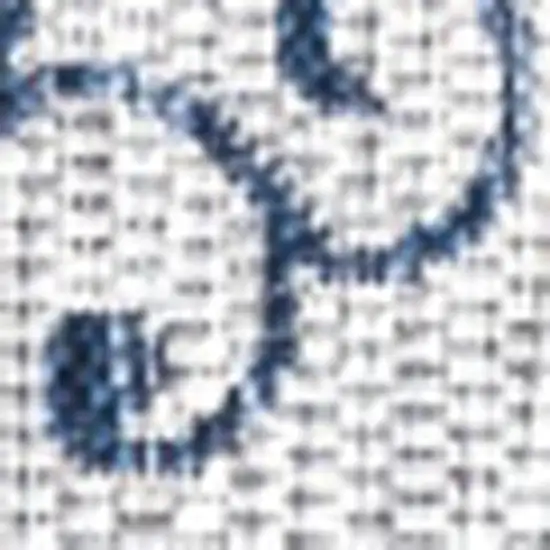 9' Gray And Navy Blue Square Medallion Indoor Outdoor Area Rug Photo 2