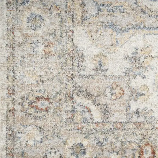 6' Gray And Rust Oriental Runner Rug Photo 8