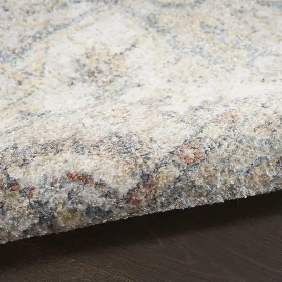 6' Gray And Rust Oriental Runner Rug Photo 8