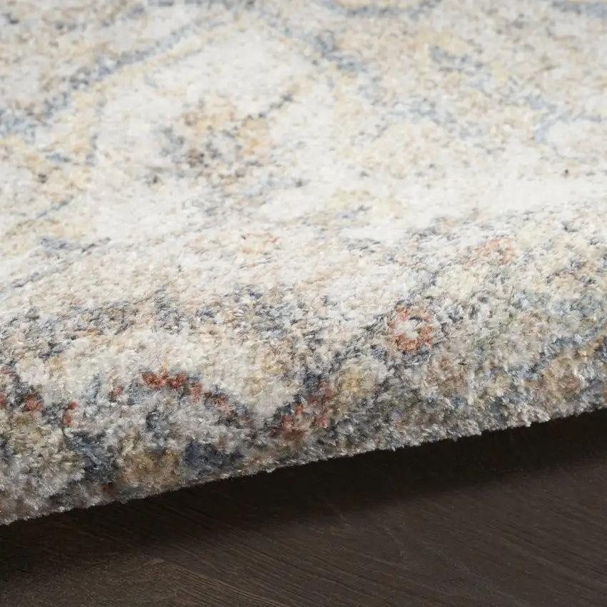 6' Gray And Rust Oriental Runner Rug Photo 8