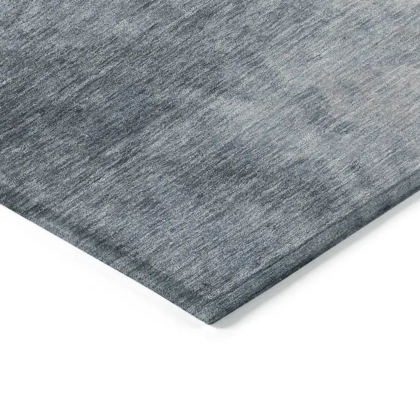 8' Gray And Rust Round Abstract Washable Indoor Outdoor Area Rug Photo 7