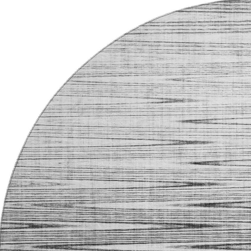 8' Gray And Silver Abstract Washable Round Rug With UV Protection Photo 4