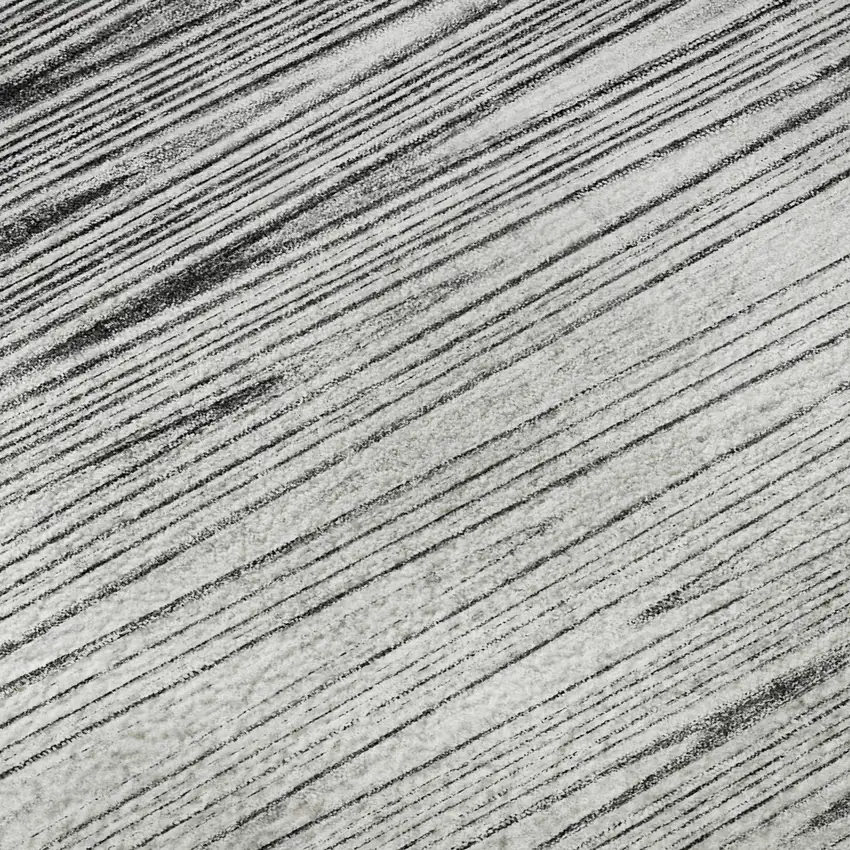 8' Gray And Silver Abstract Washable Round Rug With UV Protection Photo 9