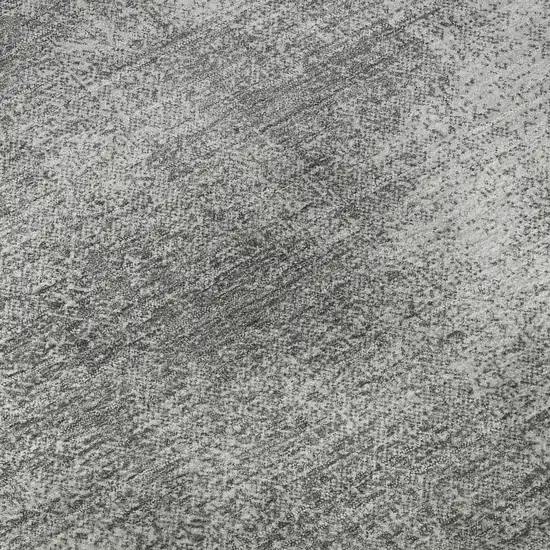8' Gray And Silver Abstract Washable Round Rug With UV Protection Photo 7