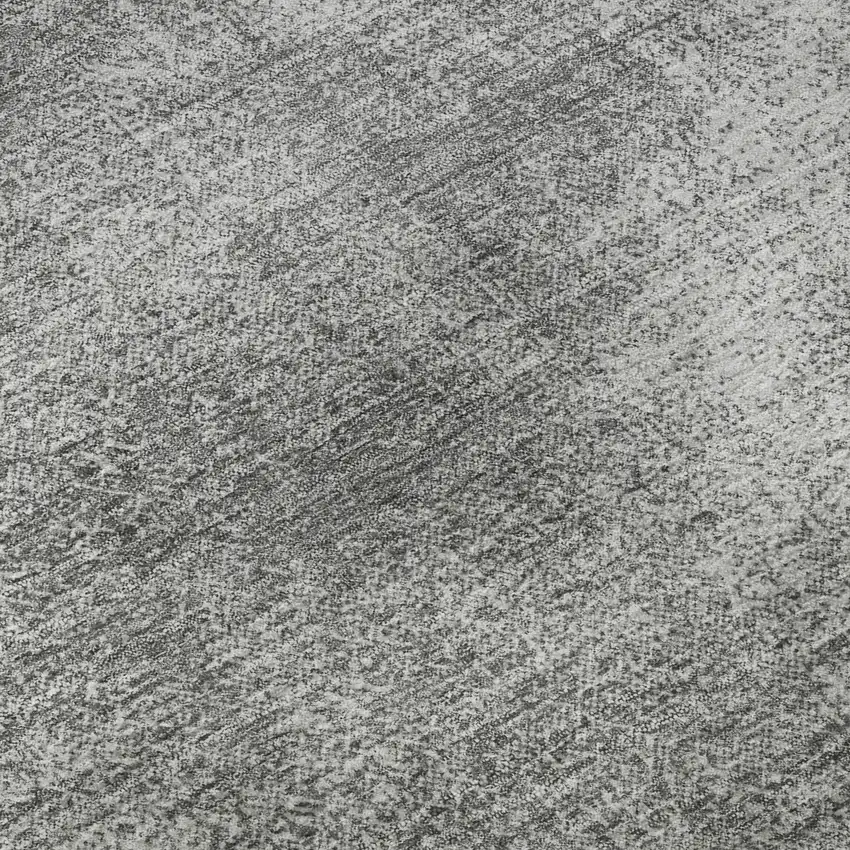 8' Gray And Silver Abstract Washable Round Rug With UV Protection Photo 7