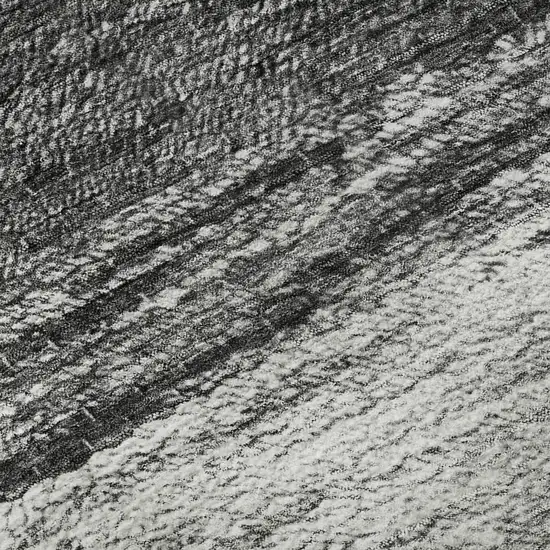 8' Gray And Silver Ombre Washable Round Rug With UV Protection Photo 9