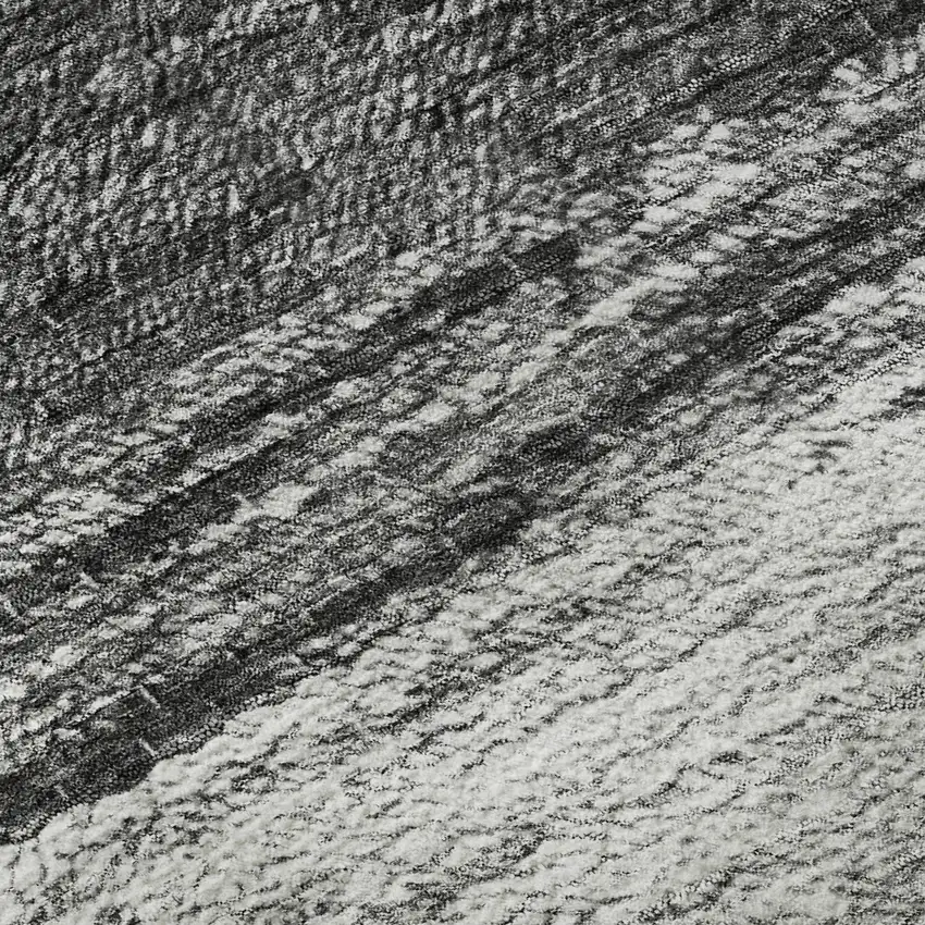 8' Gray And Silver Ombre Washable Round Rug With UV Protection Photo 9