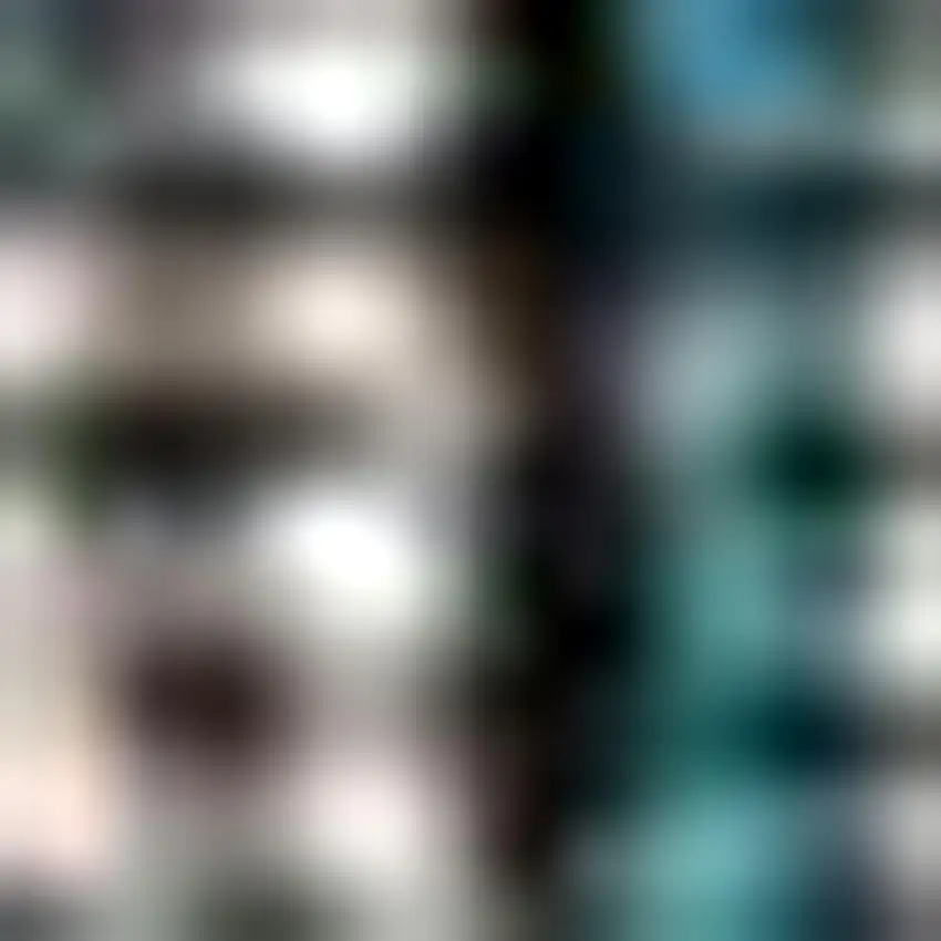 8' Gray And Teal Blue Medallion Indoor Outdoor Runner Rug Photo 2