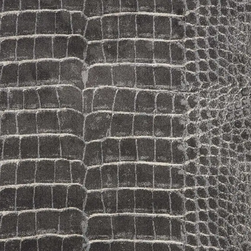 8' Gray Beige and Ivory Abstract Non Skid Runner Rug Photo 5