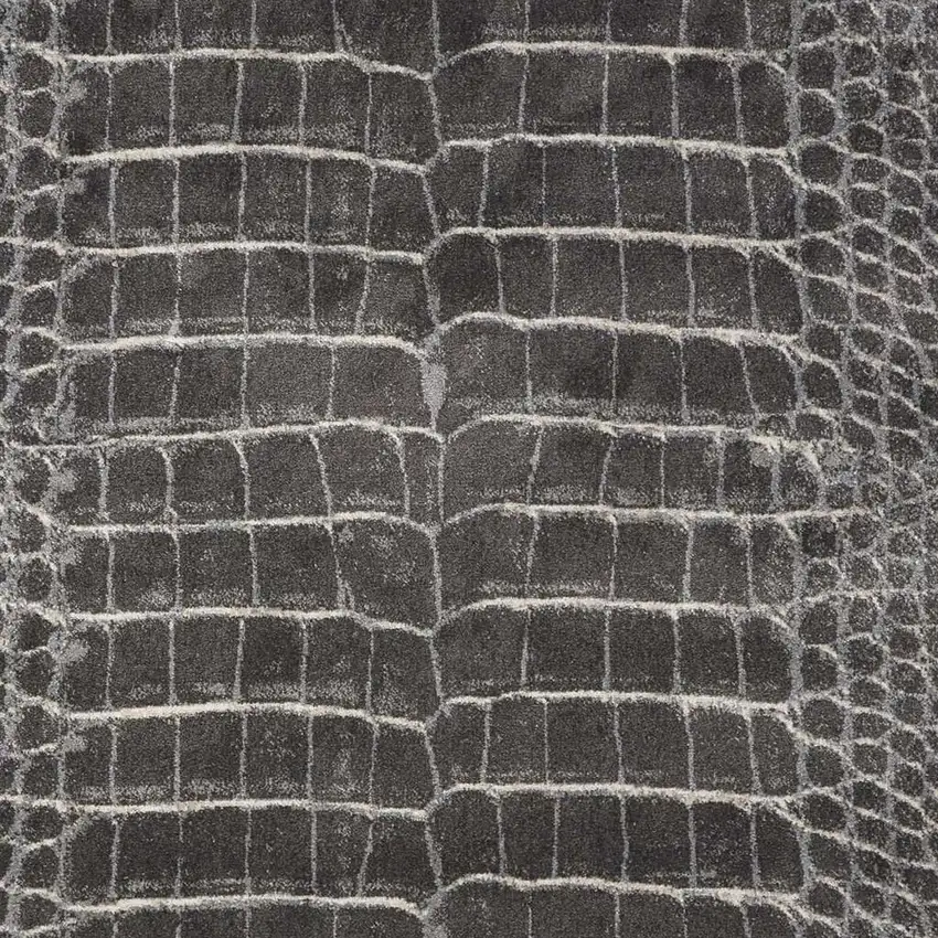 8' Gray Beige and Ivory Abstract Non Skid Runner Rug Photo 3