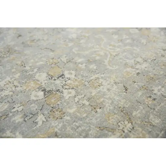 8' Gray Brown And Beige New Zealand Lambs Wool Oriental Hand Carved Handmade Area Rug Photo 4