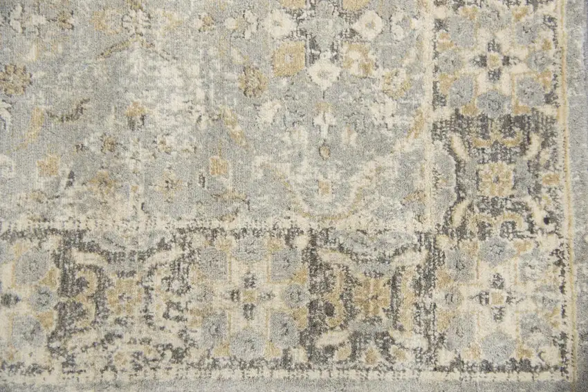 10' Gray Brown And Beige New Zealand Lambs Wool Oriental Hand Carved Handmade Area Rug Photo 2