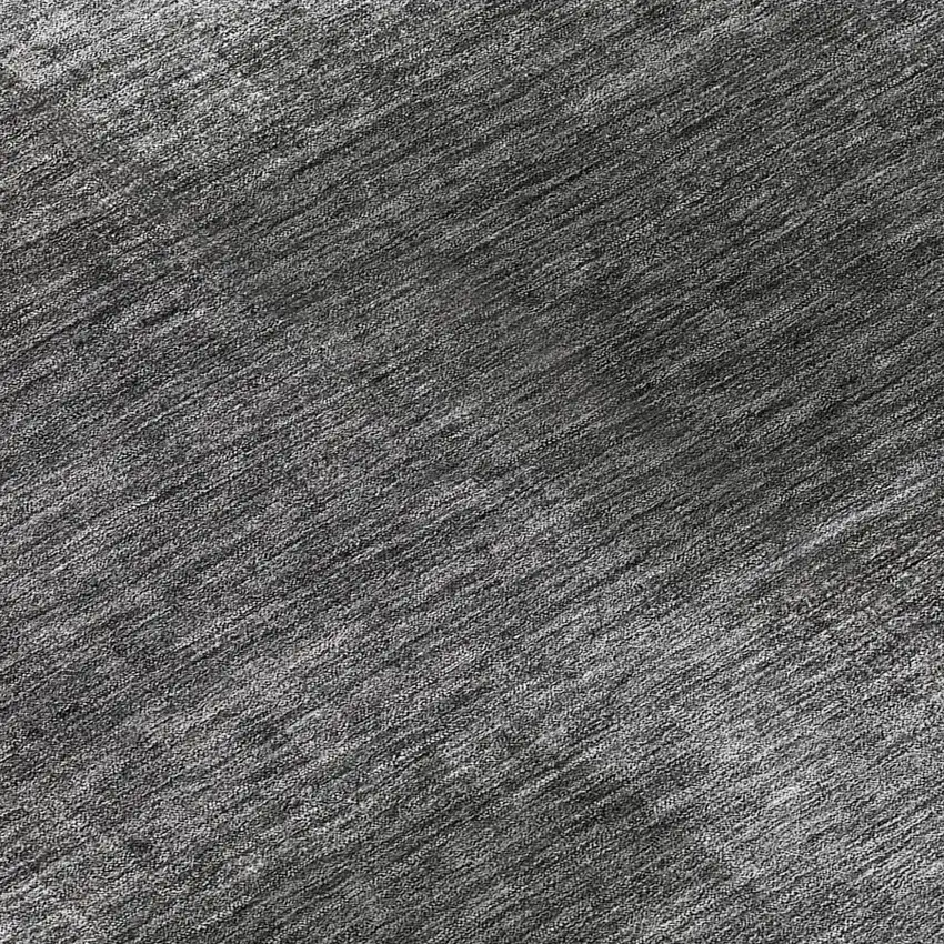 8' Gray Charcoal And Ivory Round Abstract Washable Indoor Outdoor Area Rug Photo 9