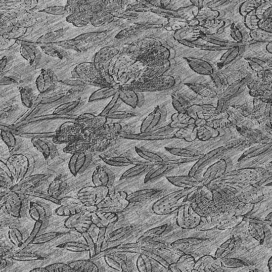 8' Gray Charcoal And Silver Round Floral Washable Indoor Outdoor Area Rug Photo 8