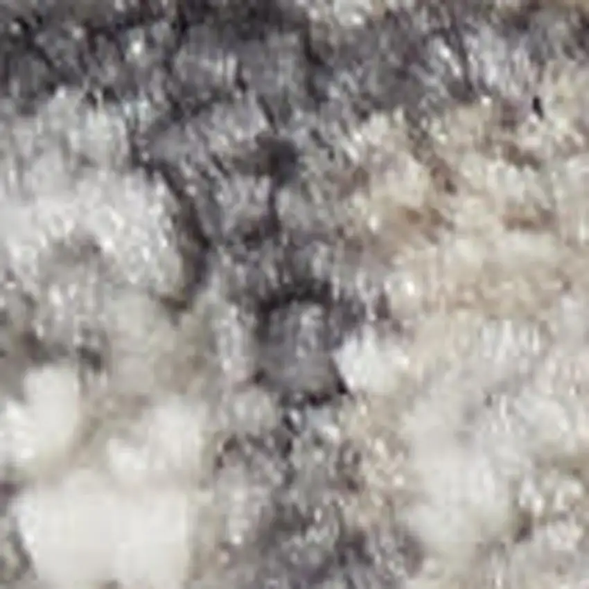8' Gray Chevron Runner Rug Photo 2
