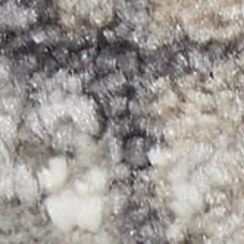 8' Gray Chevron Runner Rug Photo 3