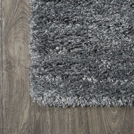 8' Gray Flatweave Runner Rug Photo 9
