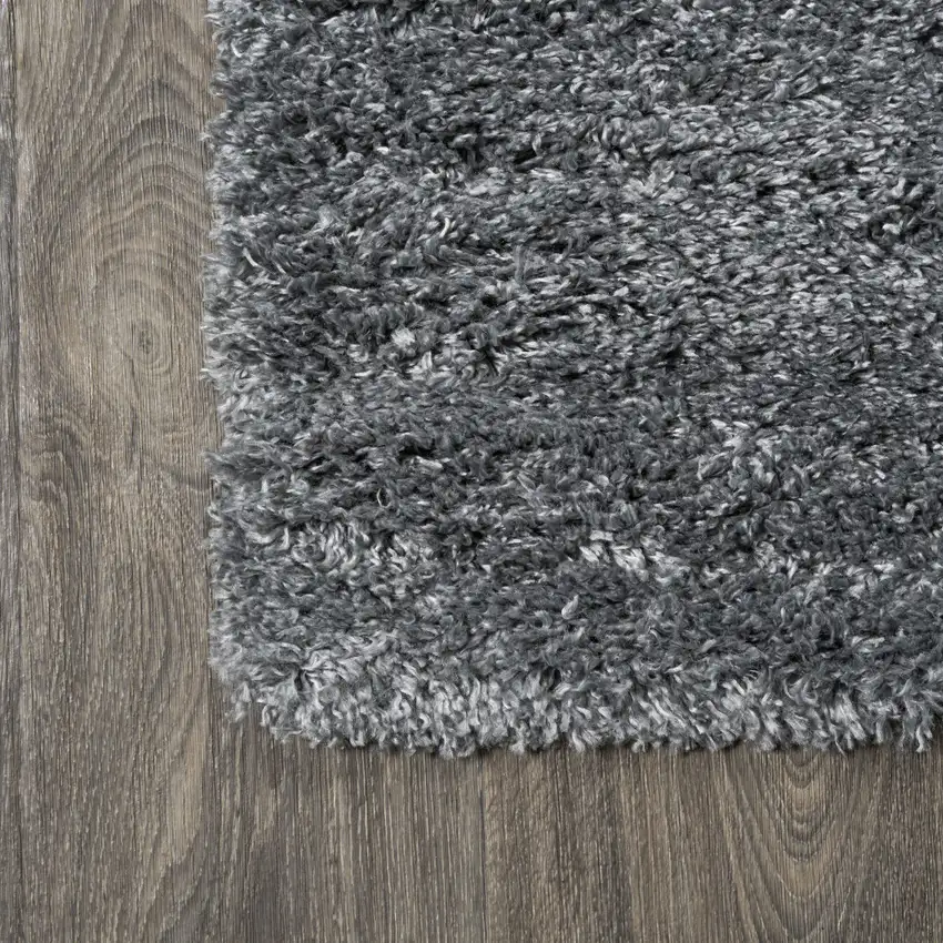 8' Gray Flatweave Runner Rug Photo 9