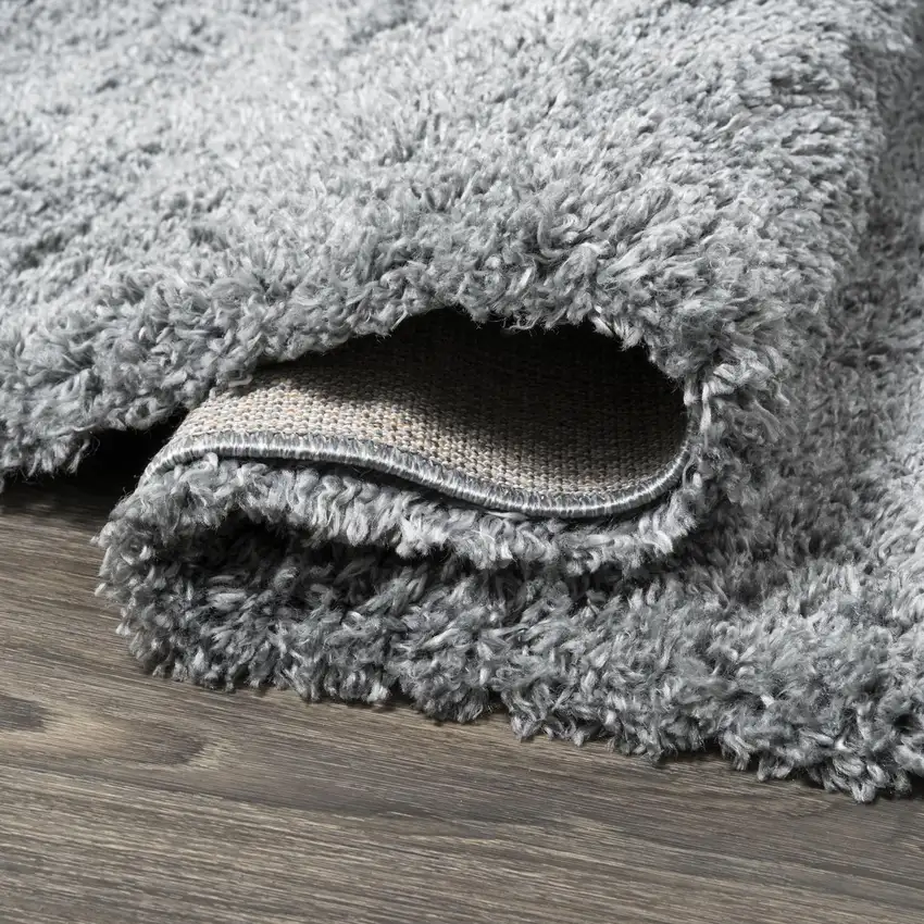 8' Gray Flatweave Runner Rug Photo 7