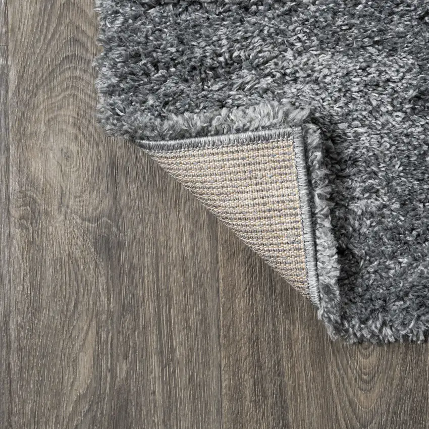 8' Gray Flatweave Runner Rug Photo 8