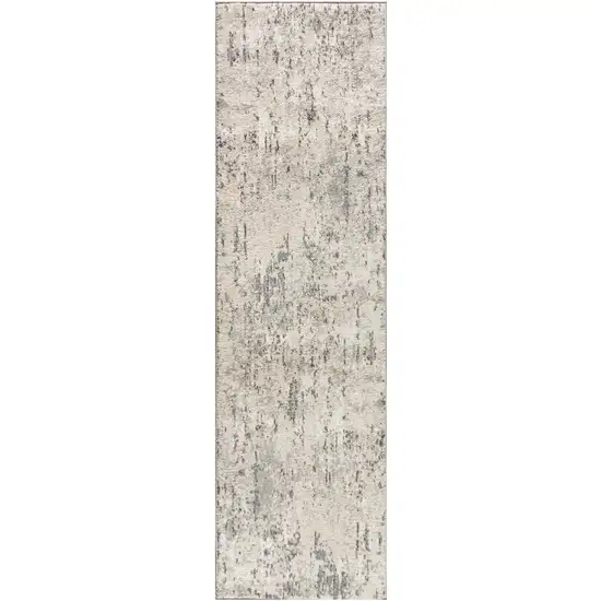 6' Gray Floral Runner Rug Photo 6