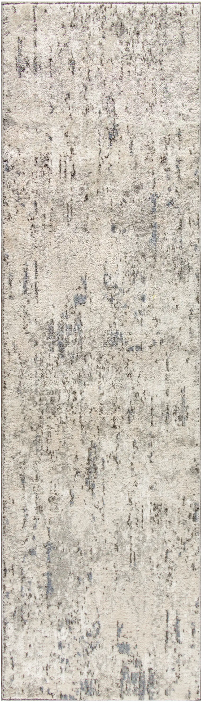 6' Gray Floral Runner Rug Photo 6