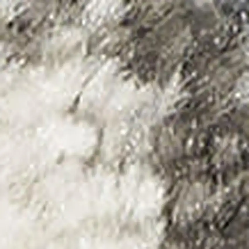 6' Gray Floral Runner Rug Photo 3