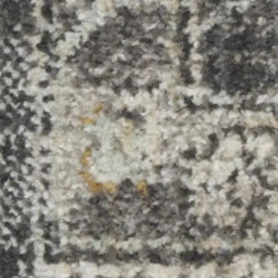 6' Gray Floral Worn Faded Runner Rug Photo 2