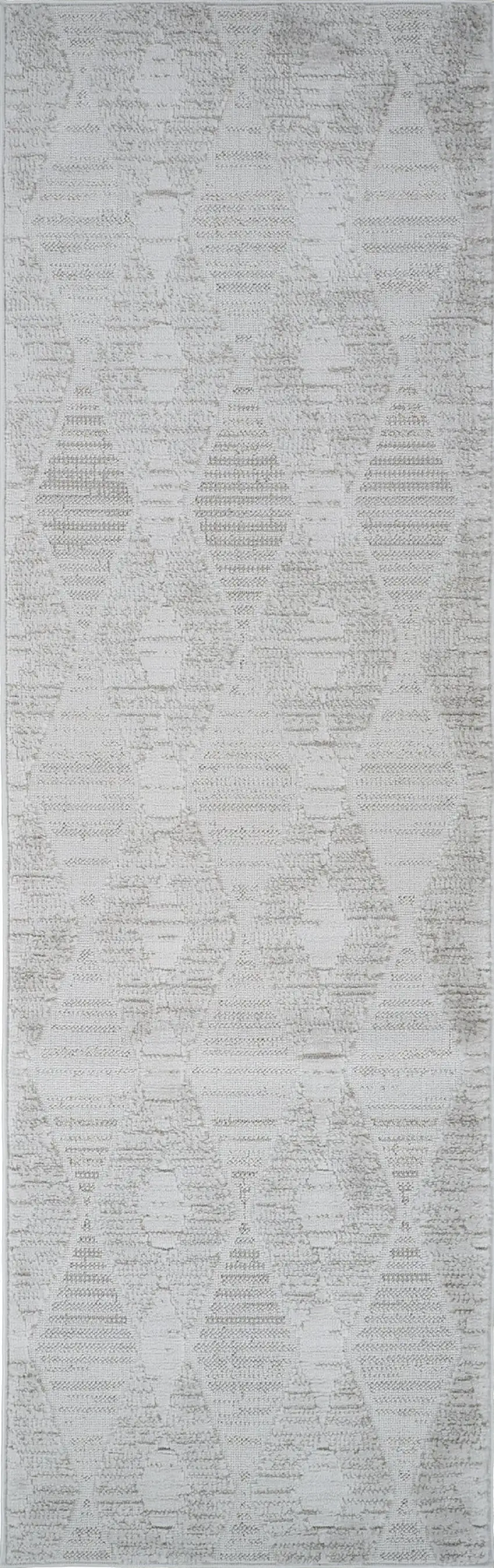 8' Gray Geometric Distressed Area Rug Photo 2