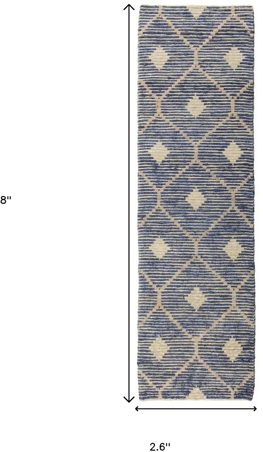 8' Gray Geometric Hand Loomed Area Rug Photo 5