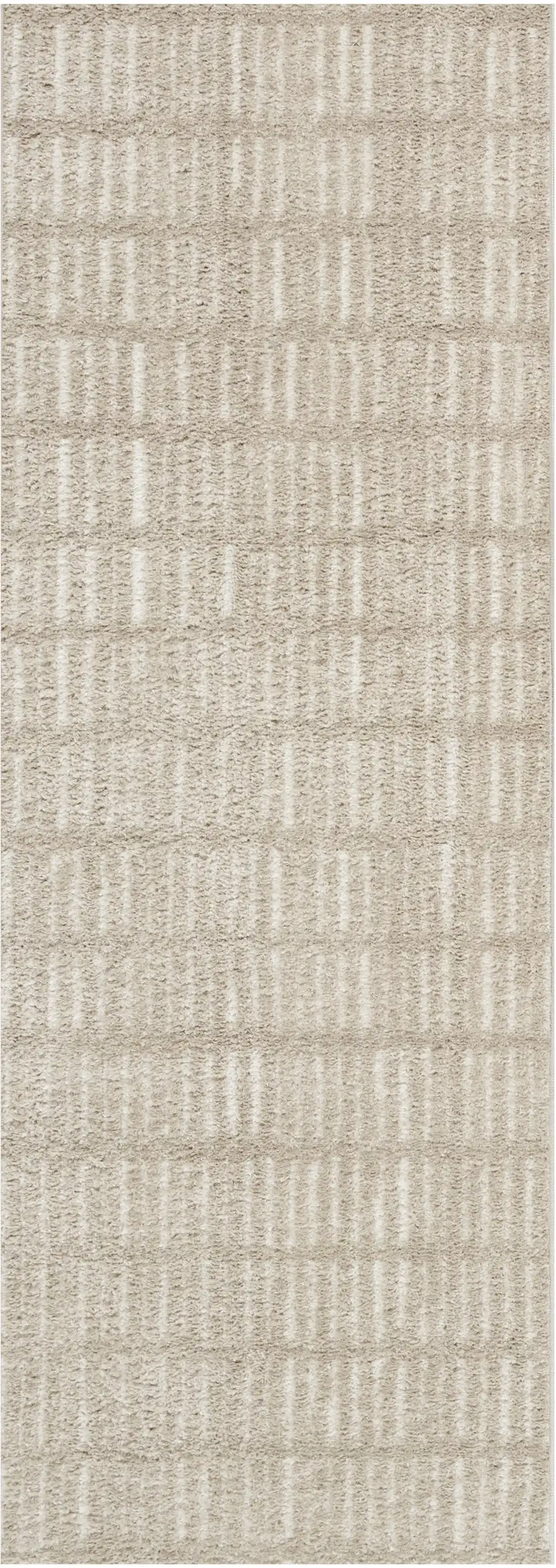 6' Gray Geometric Runner Rug Photo 8