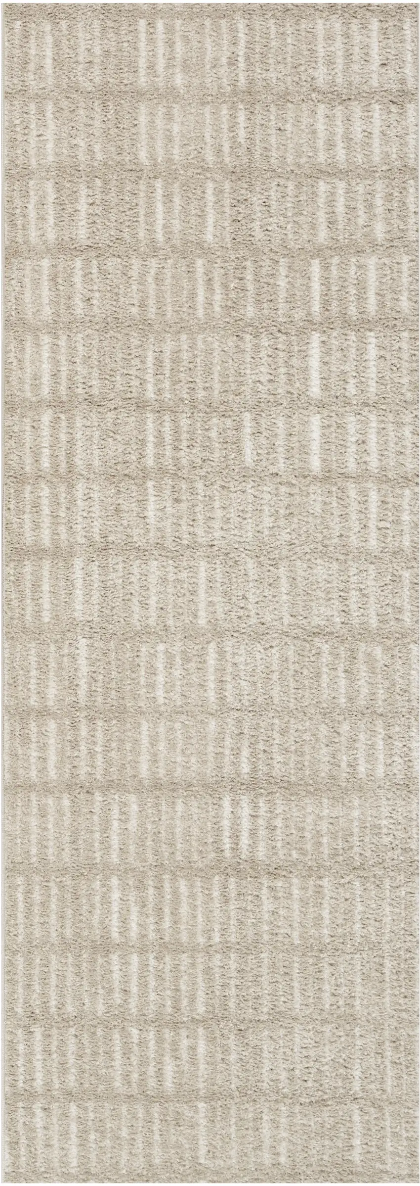 6' Gray Geometric Runner Rug Photo 2