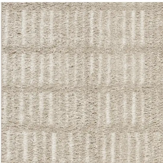 6' Gray Geometric Runner Rug Photo 5