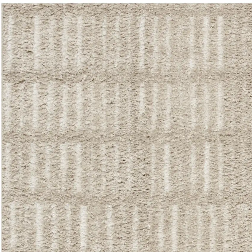 6' Gray Geometric Runner Rug Photo 5