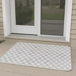 Photo of 6' Gray Geometric Runner Rug